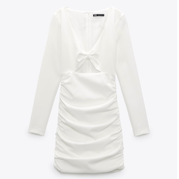 ZARA ruched long sleeve dress- BNWT - Picture 1 of 5